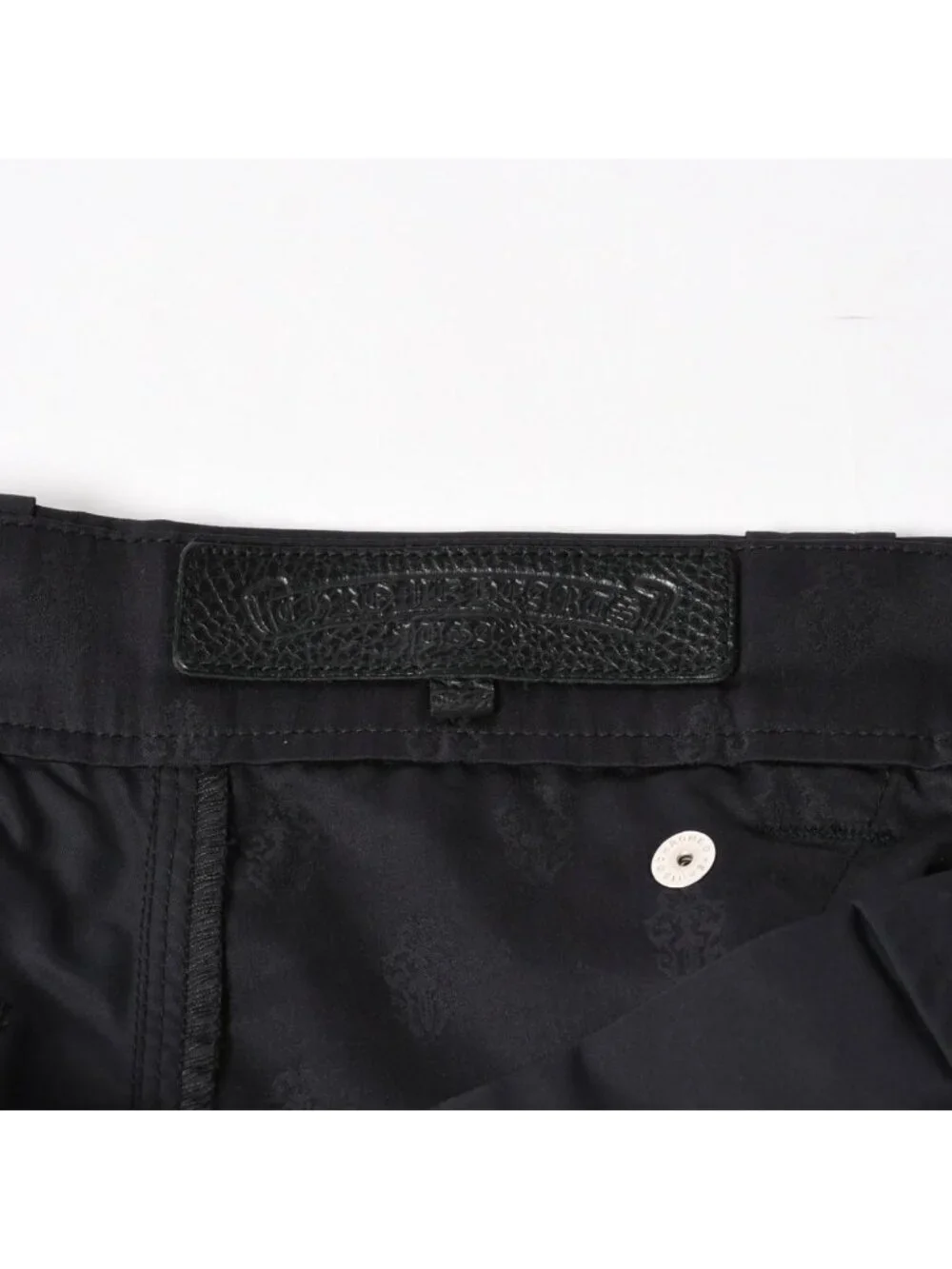 Chrome Hearts Carpenter Double Knee Work Pants Cross Ball Horseshoe Black Nylon